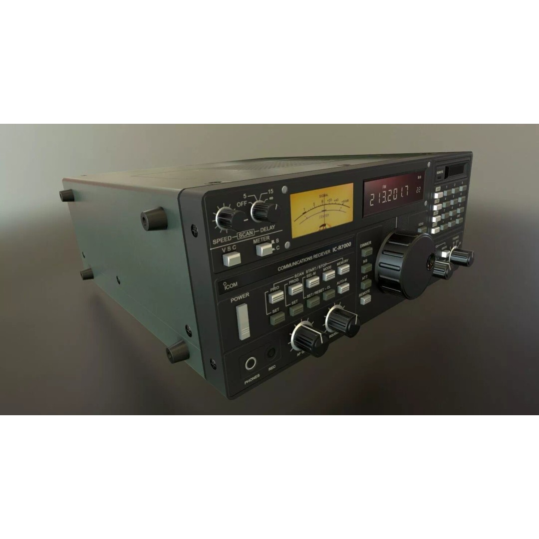Icom R7000 Receiver 3D Model – Low Poly Game Ready, FBX - View 4