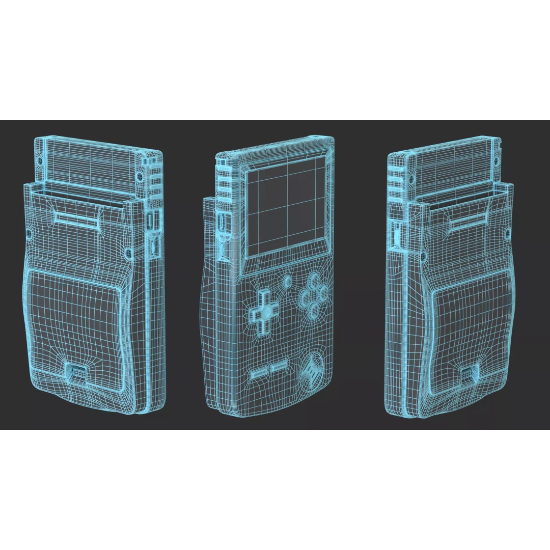 Generic Handheld Gaming Console 3D Model – PBR Game-Ready Asset, FBX, OBJ