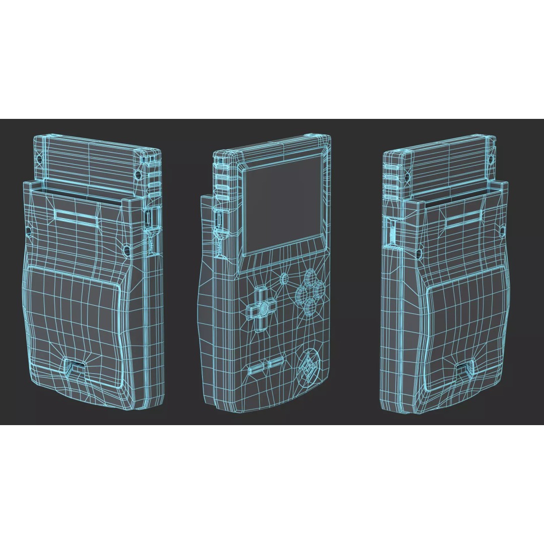 Generic Handheld Gaming Console 3D Model – PBR Game-Ready Asset, FBX, OBJ - View 13