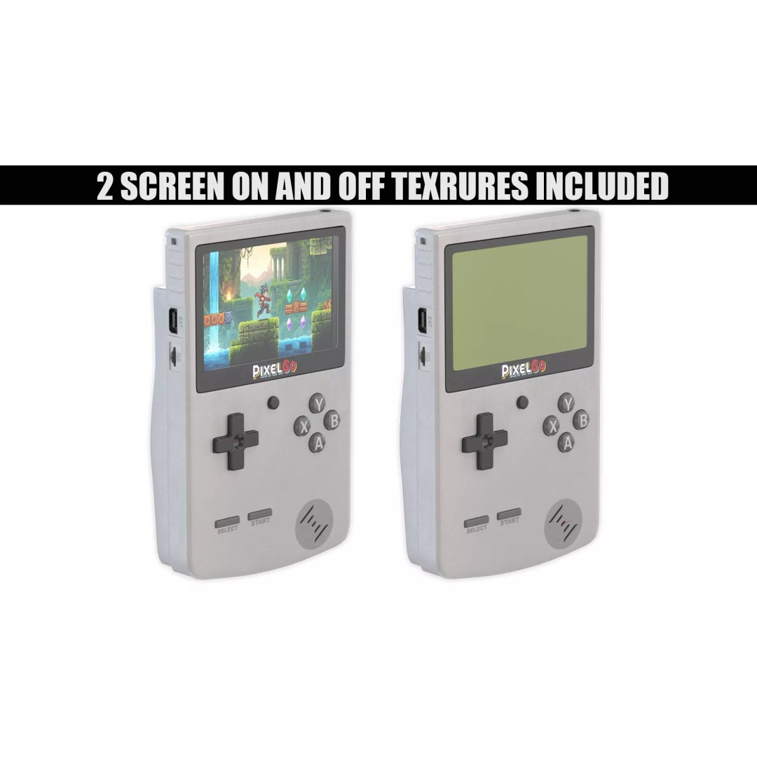 Generic Handheld Gaming Console 3D Model – PBR Game-Ready Asset, FBX, OBJ - View 3