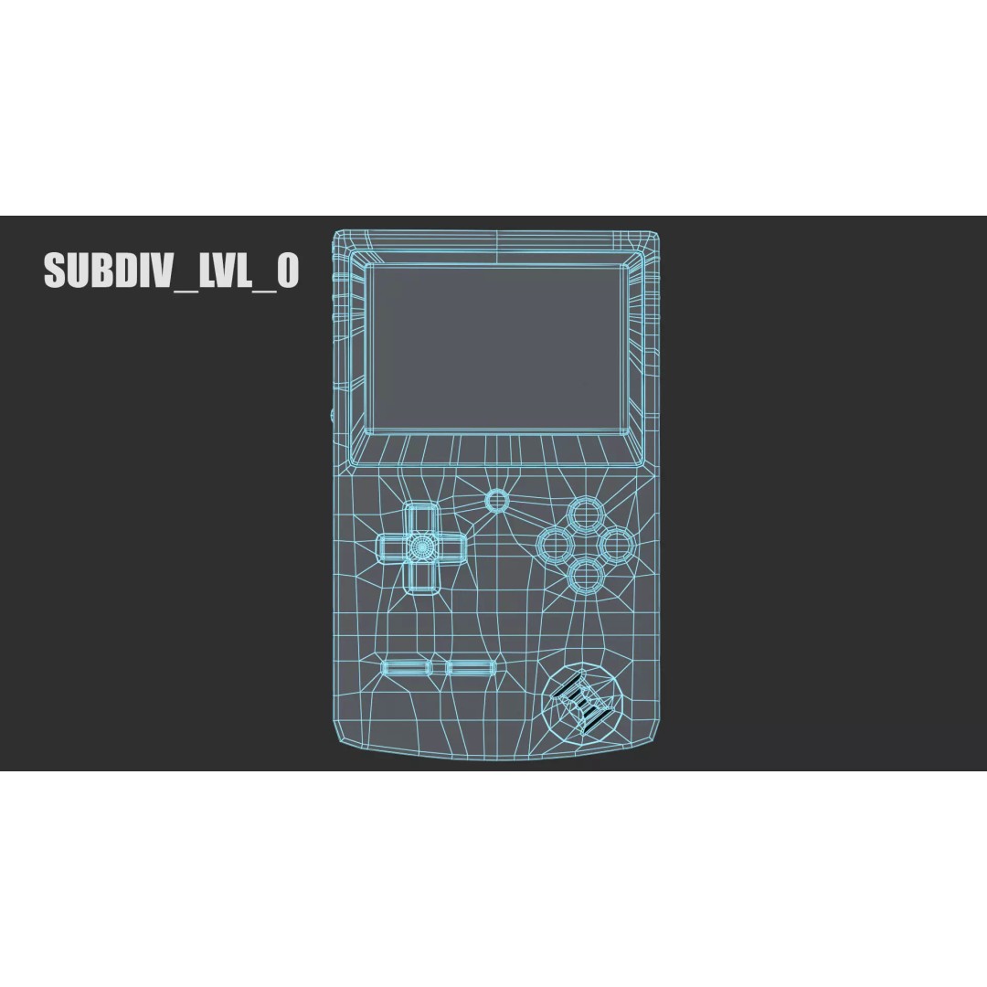 Generic Handheld Gaming Console 3D Model – PBR Game-Ready Asset, FBX, OBJ - View 9