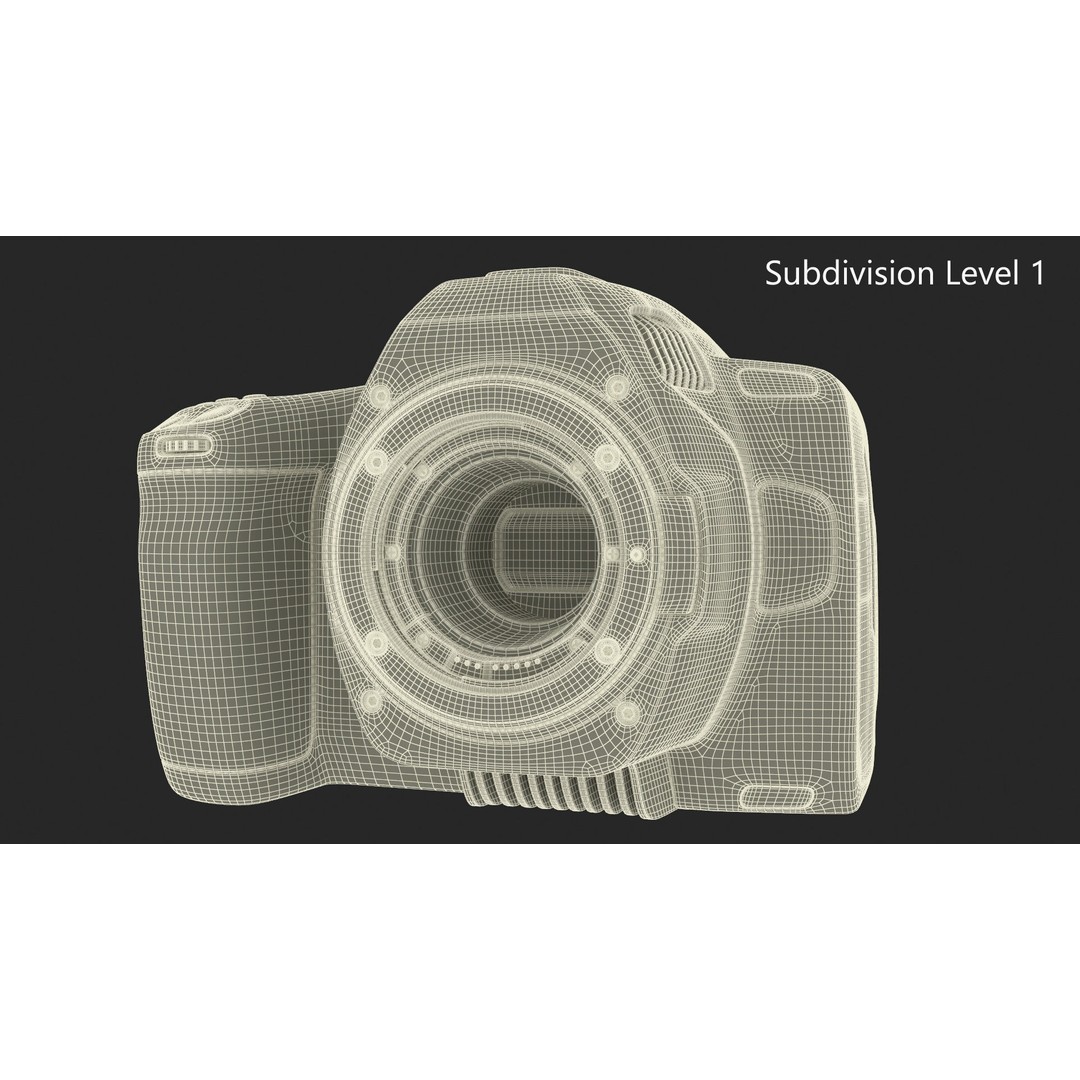 Modern Professional Camera 3D Model – High Poly PBR Asset, FBX, OBJ - View 19