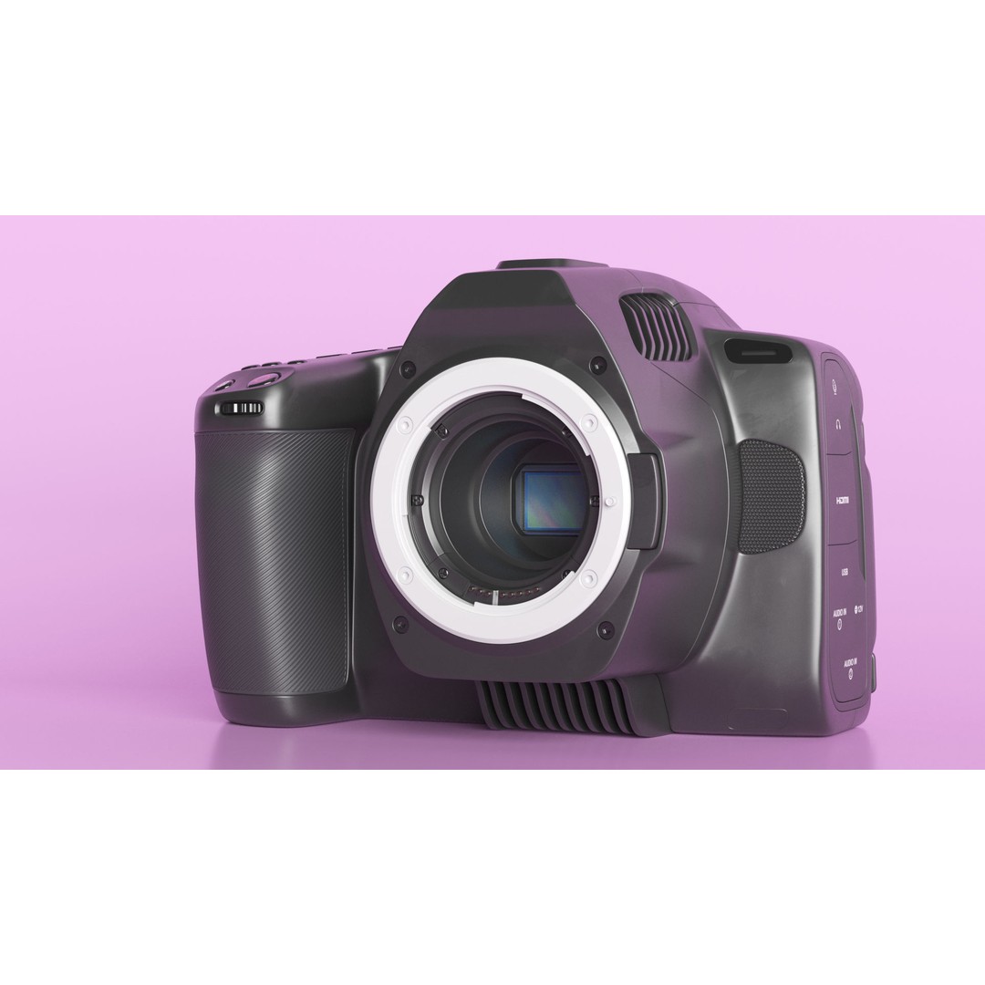 Modern Professional Camera 3D Model – High Poly PBR Asset, FBX, OBJ - View 2