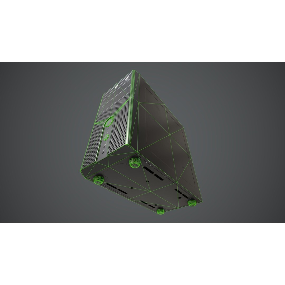 Modern Computer 3D Model – Low Poly Game Asset, PBR, FBX, OBJ