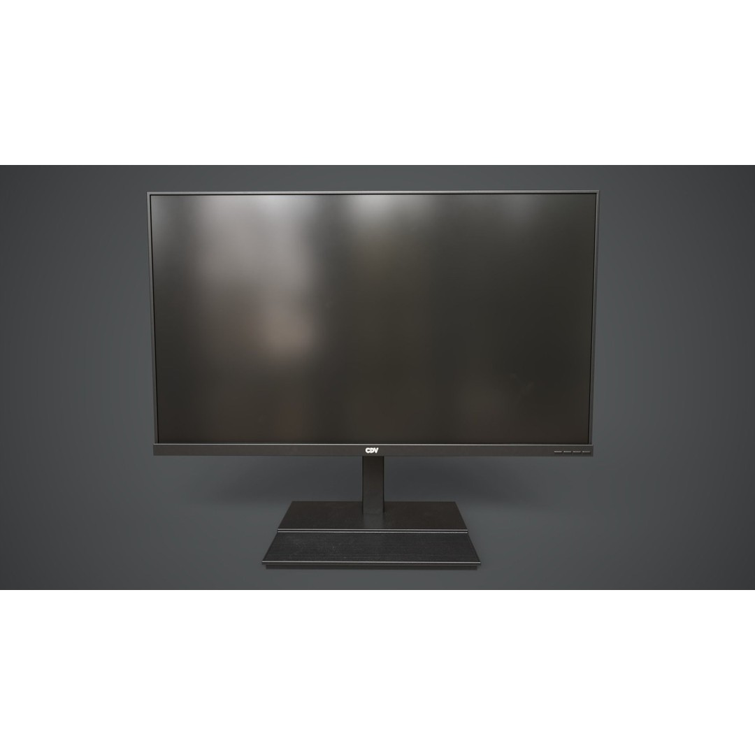 Modern Computer 3D Model – Low Poly Game Asset, PBR, FBX, OBJ - View 14