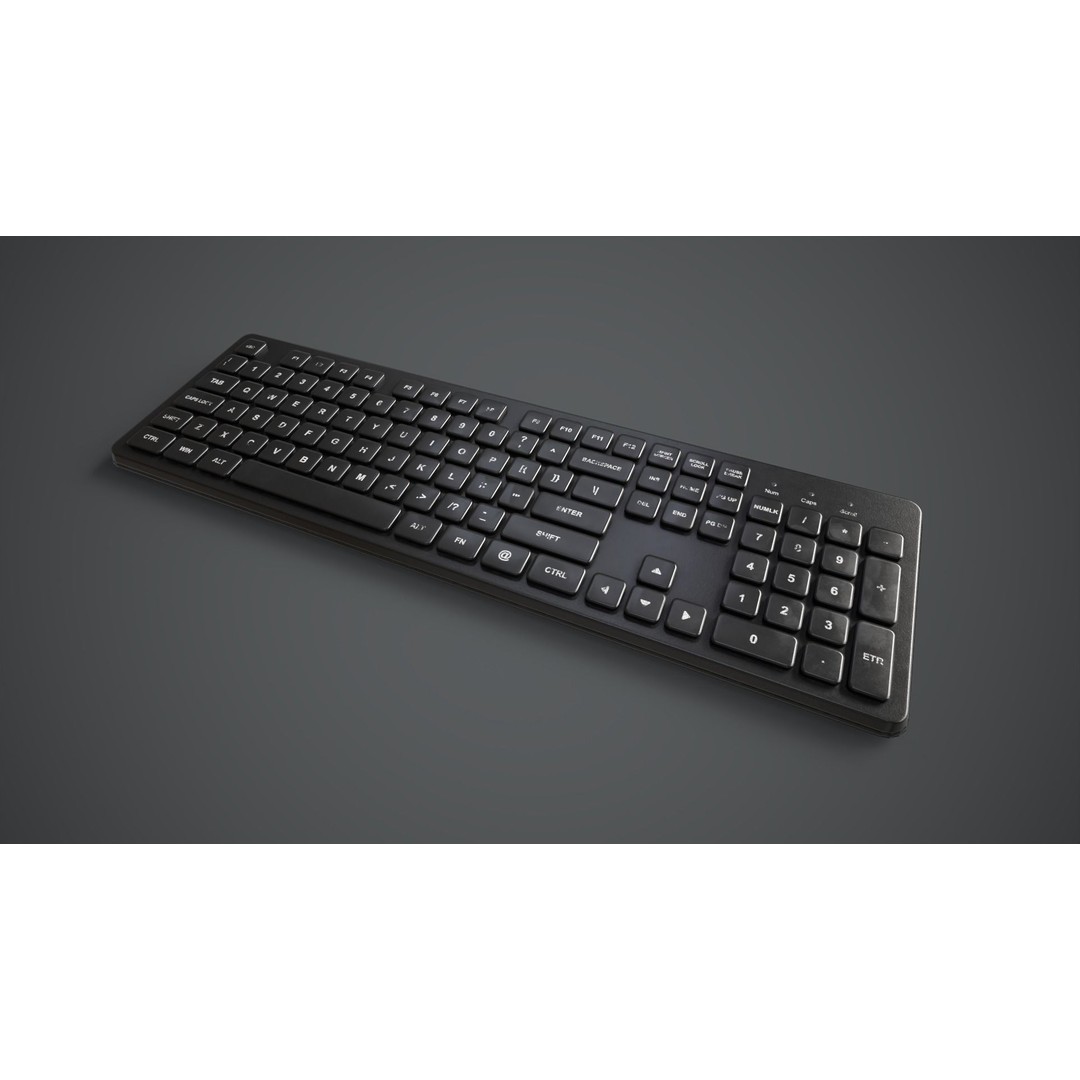 Modern Computer 3D Model – Low Poly Game Asset, PBR, FBX, OBJ - View 22