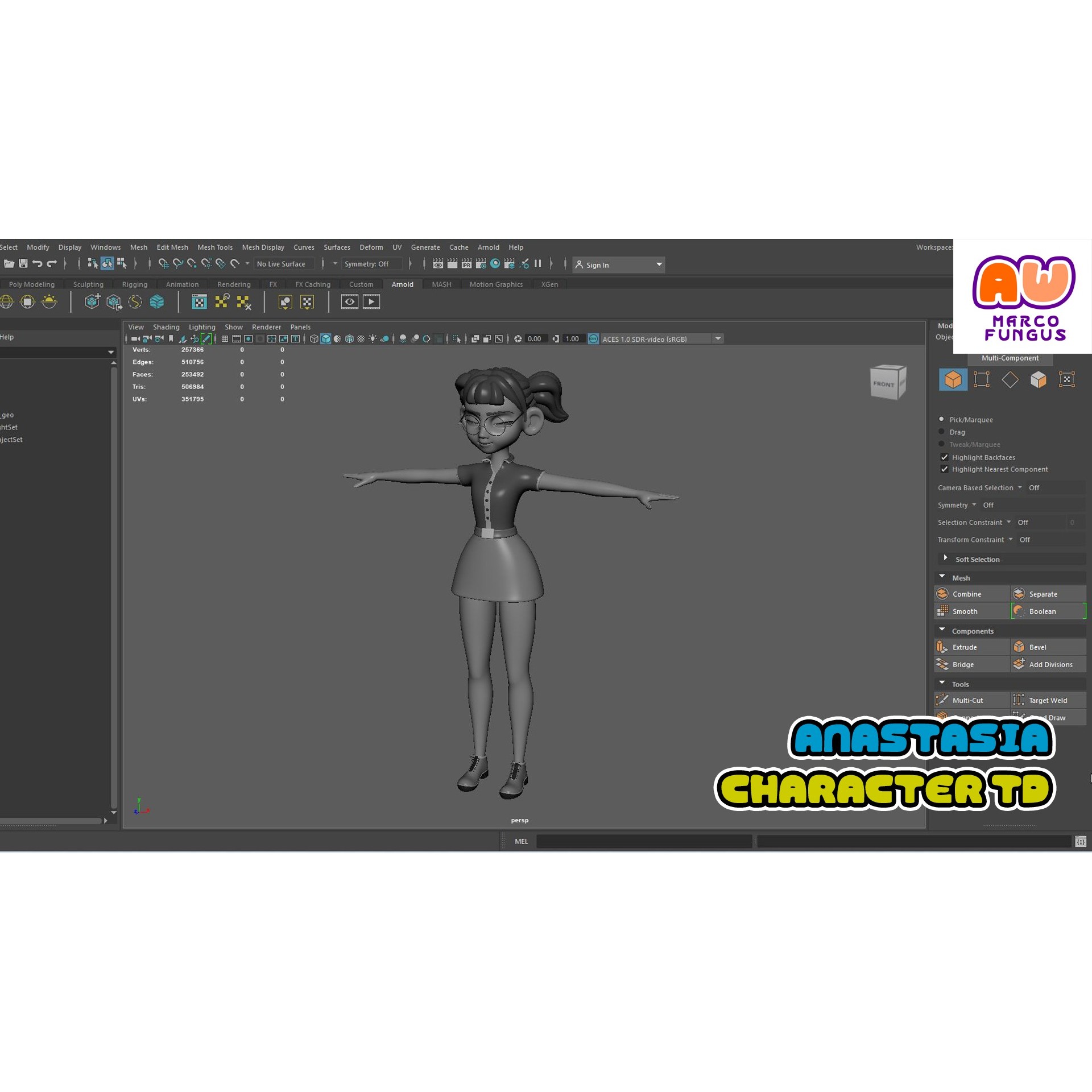 AnastasiaTD - Rigged Disney-Style Character 3D Model - View 11