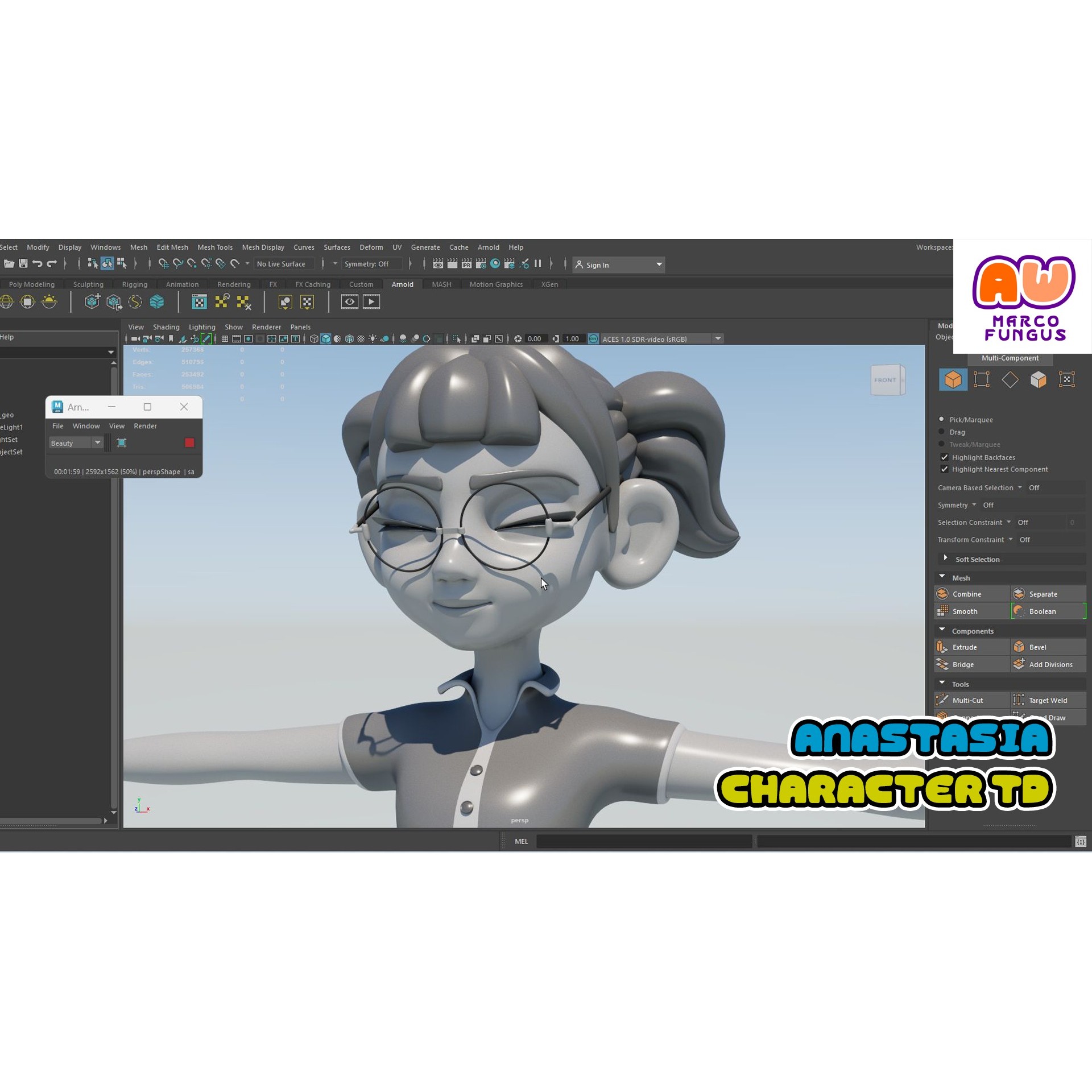AnastasiaTD - Rigged Disney-Style Character 3D Model - View 4