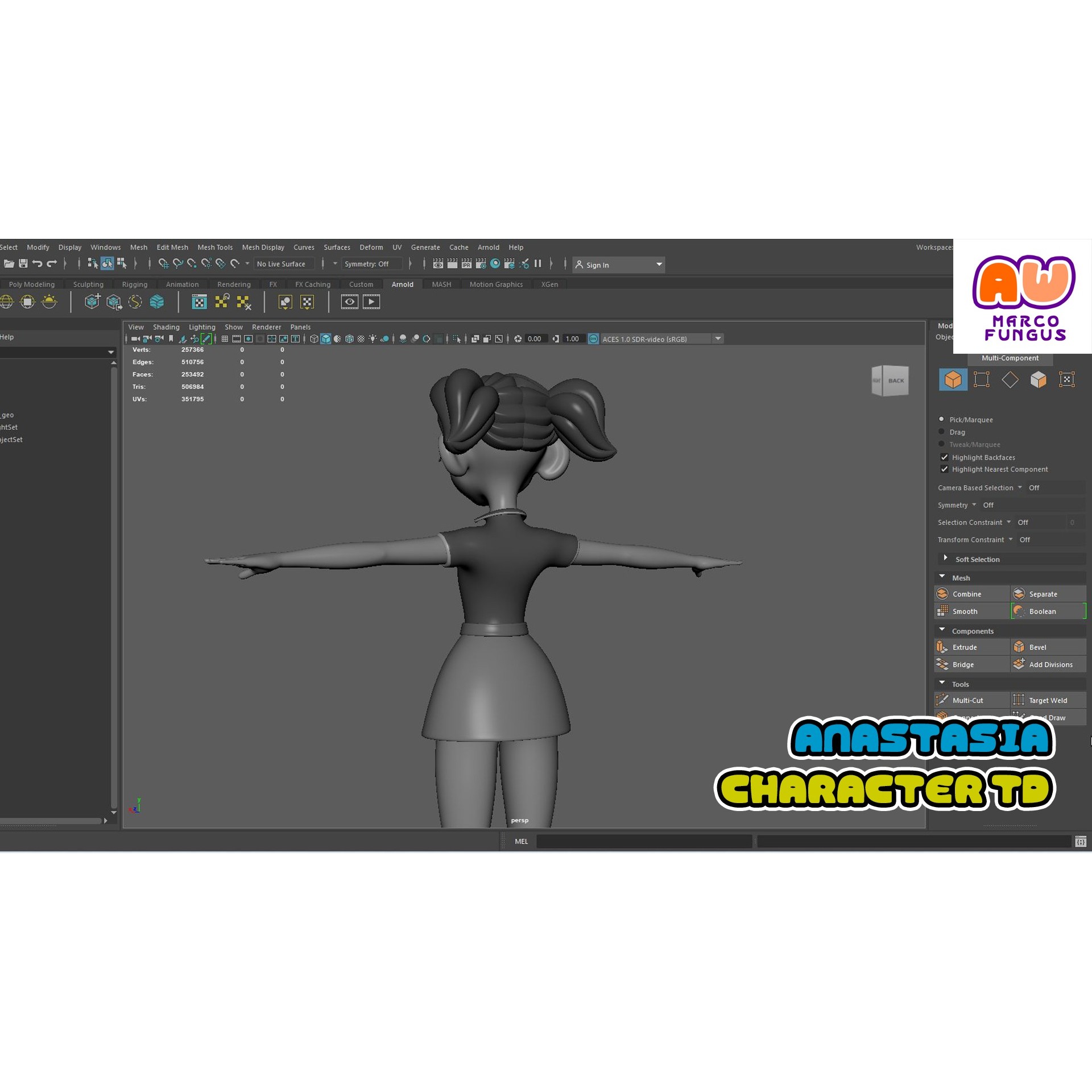 AnastasiaTD - Rigged Disney-Style Character 3D Model - View 7