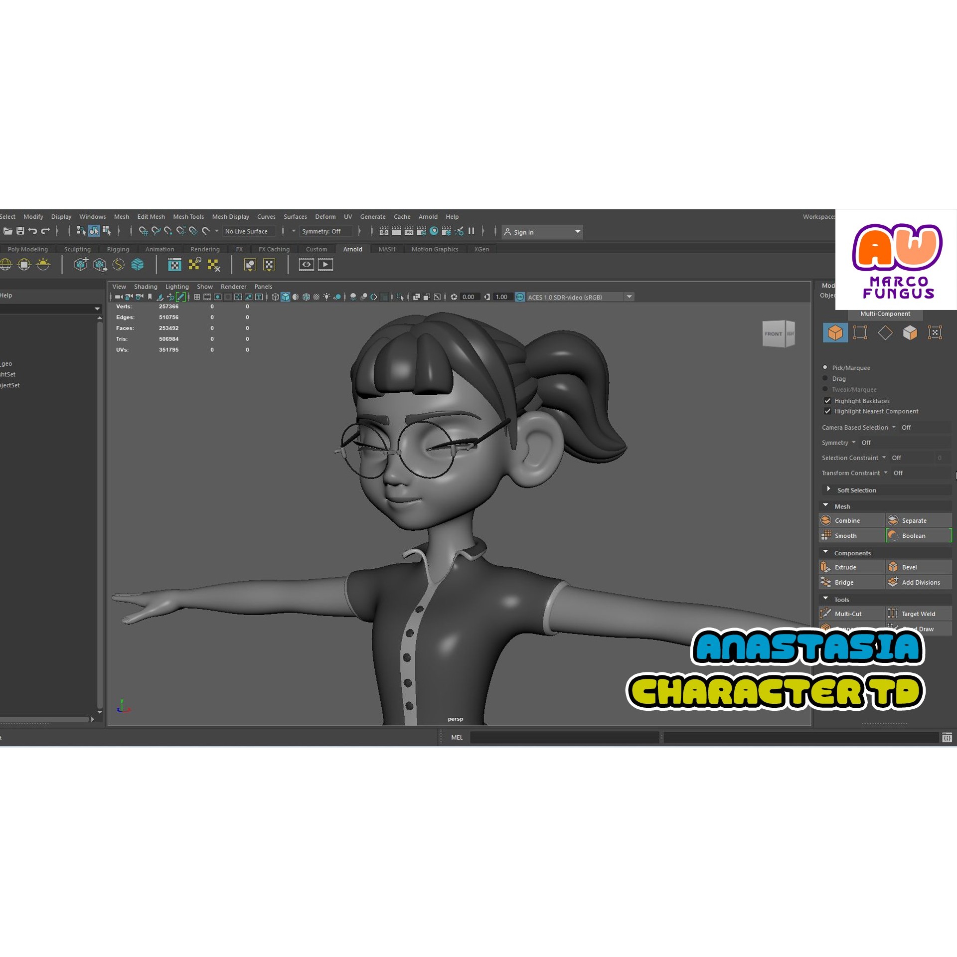 AnastasiaTD - Rigged Disney-Style Character 3D Model - View 9