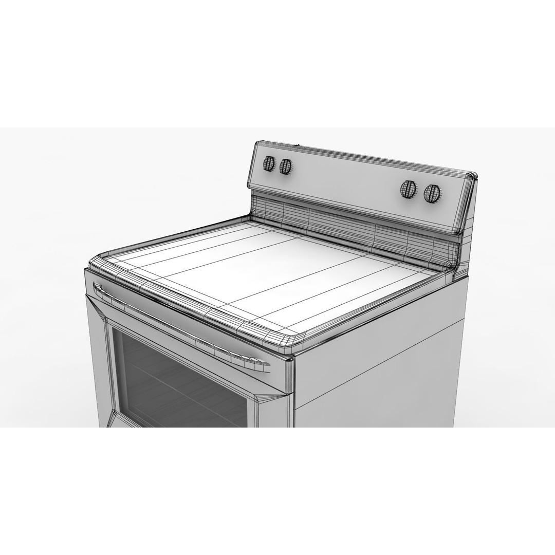 Frigidaire Stove 3D Model – Low Poly Game Ready Asset, FBX - View 15
