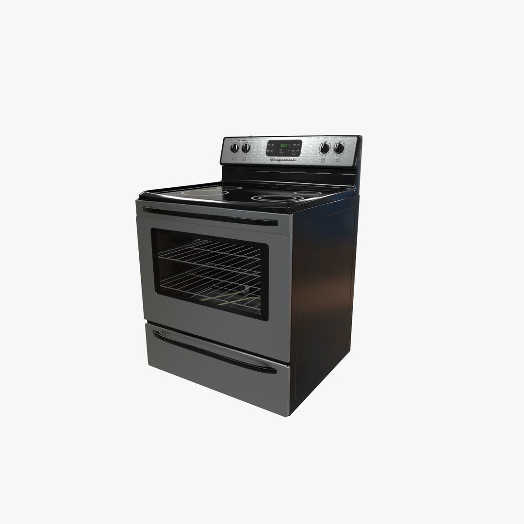 Frigidaire Stove 3D Model – Low Poly Game Ready Asset, FBX - View 2