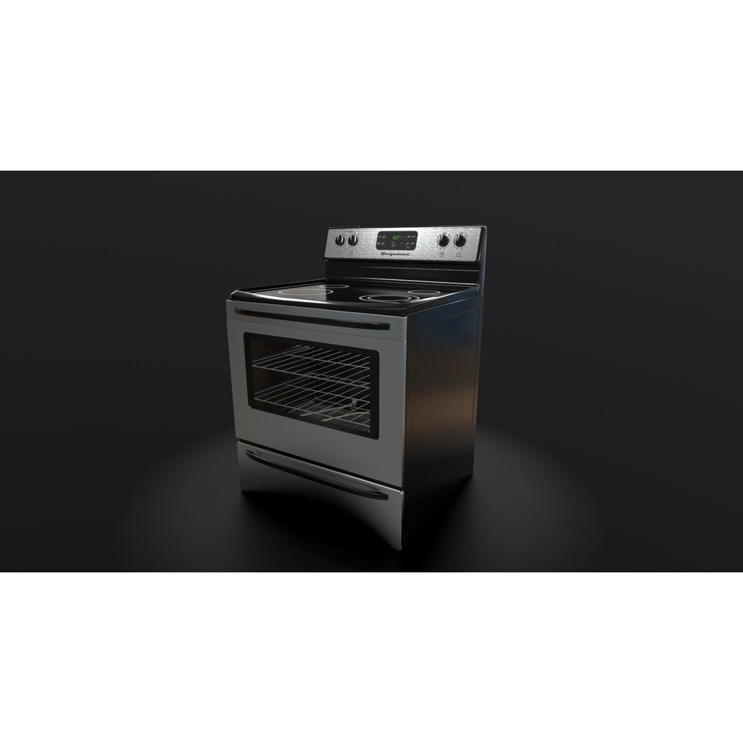 Frigidaire Stove 3D Model – Low Poly Game Ready Asset, FBX - View 3