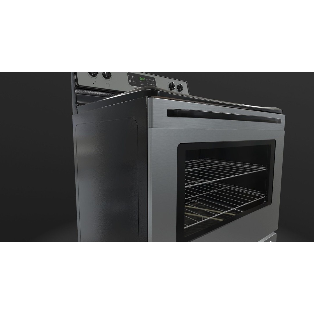 Frigidaire Stove 3D Model – Low Poly Game Ready Asset, FBX - View 4