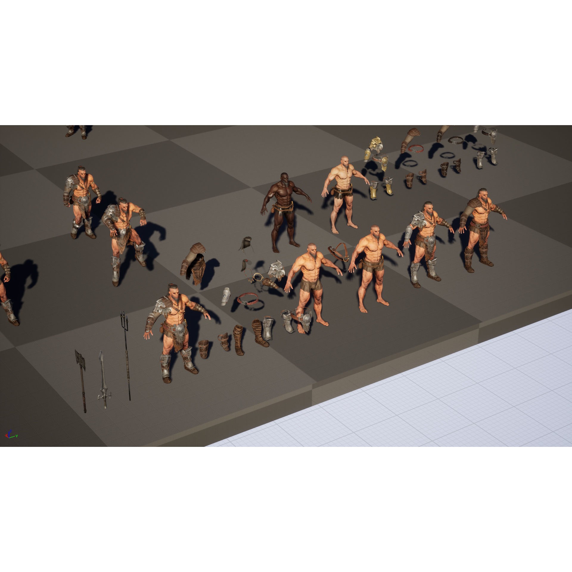 Barbarian Male - Low-Poly Game-Ready 3D Model