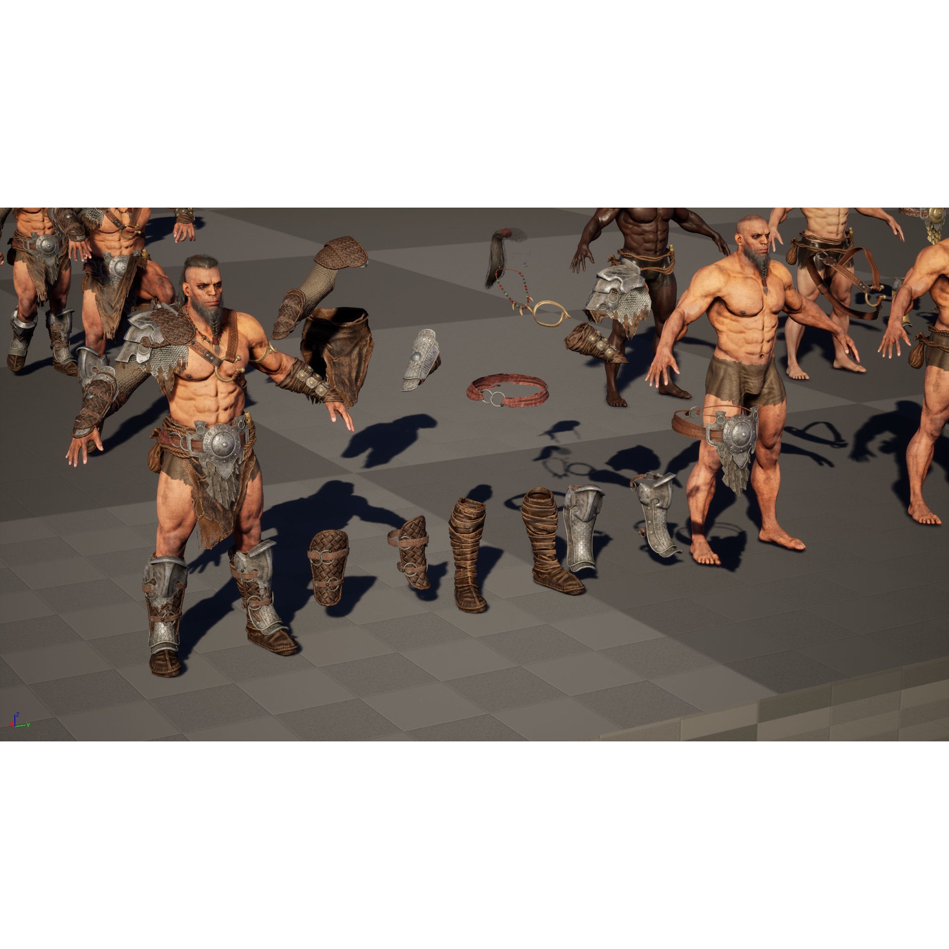 Barbarian Male - Low-Poly Game-Ready 3D Model - View 46