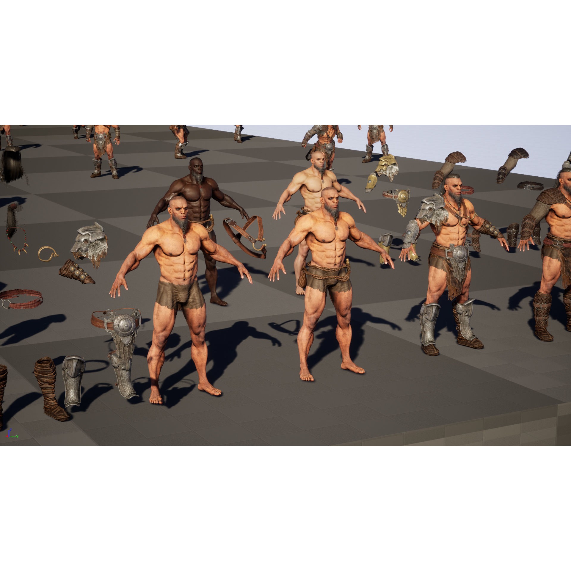 Barbarian Male - Low-Poly Game-Ready 3D Model - View 47