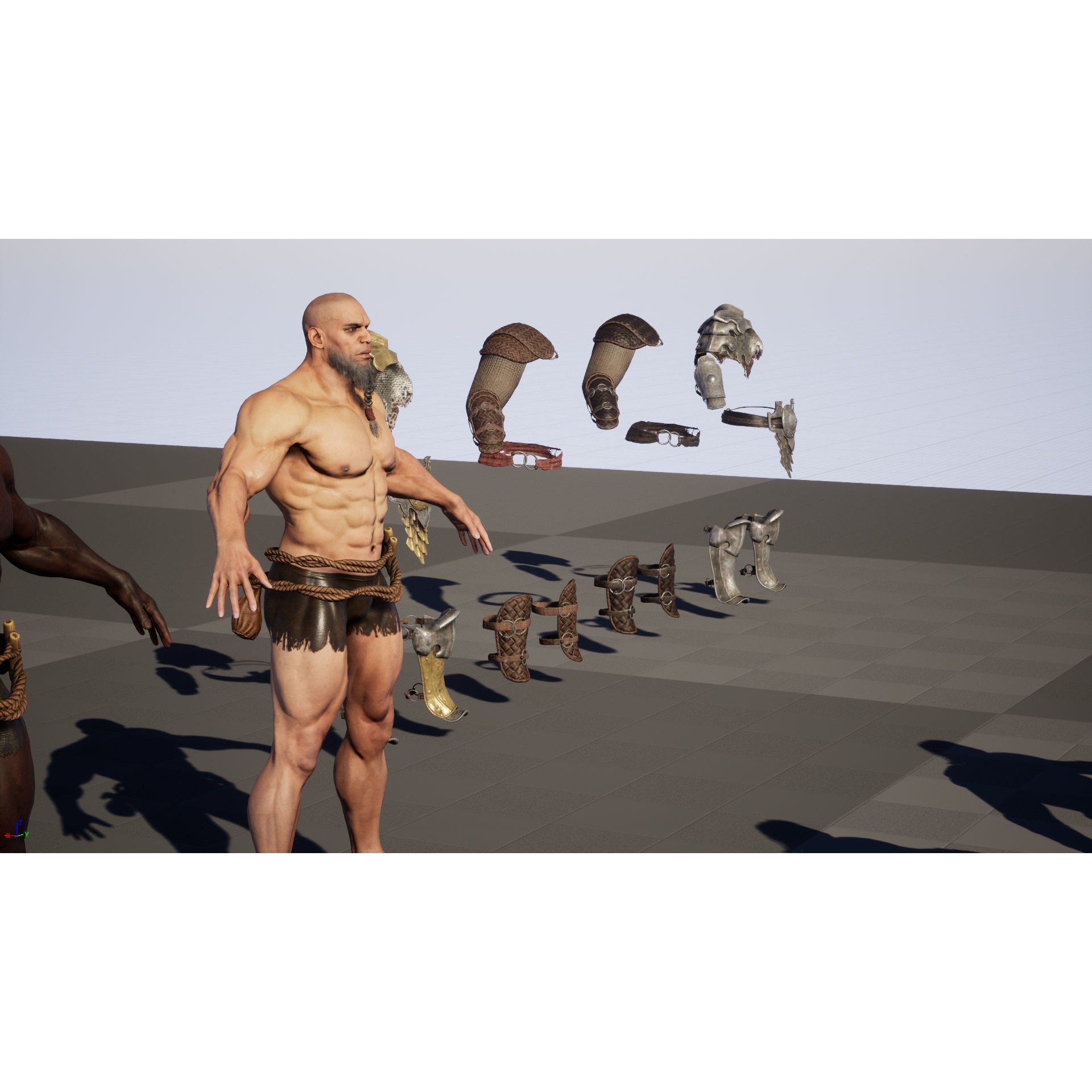 Barbarian Male - Low-Poly Game-Ready 3D Model - View 49