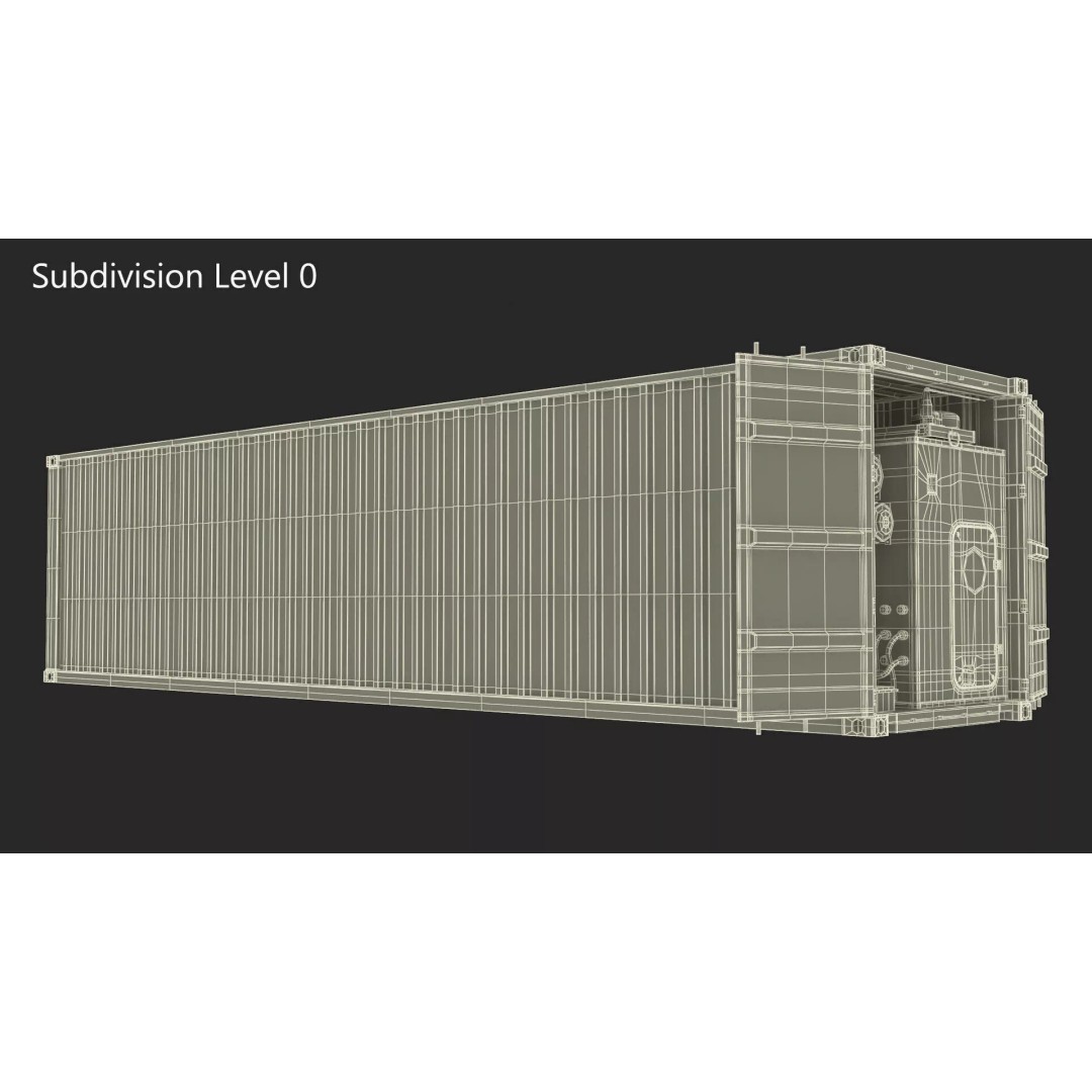 40ft Shipping Container 3D Model – Tactical Air Defense System, PBR - View 21