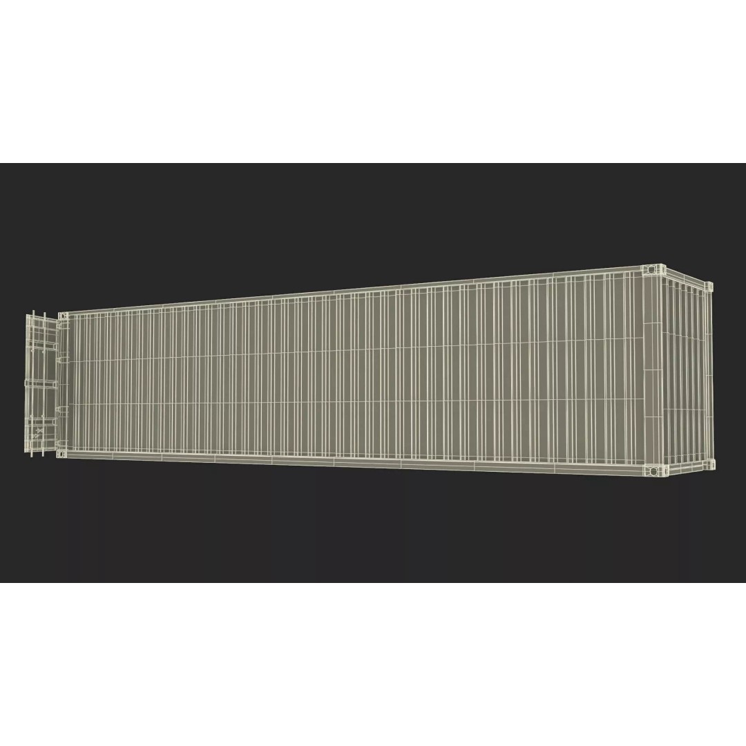 40ft Shipping Container 3D Model – Tactical Air Defense System, PBR - View 26
