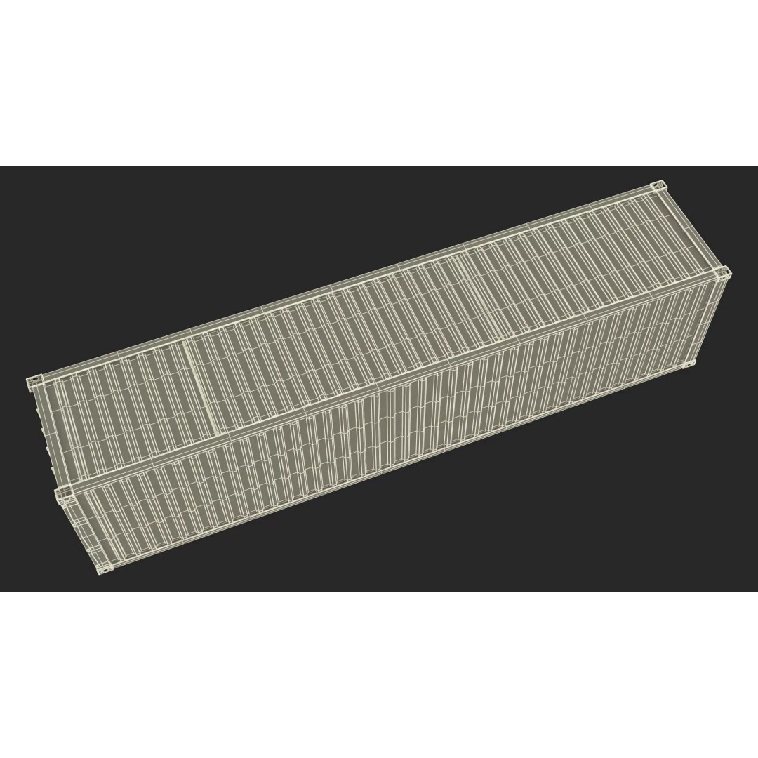 40ft Shipping Container 3D Model – Tactical Air Defense System, PBR - View 27