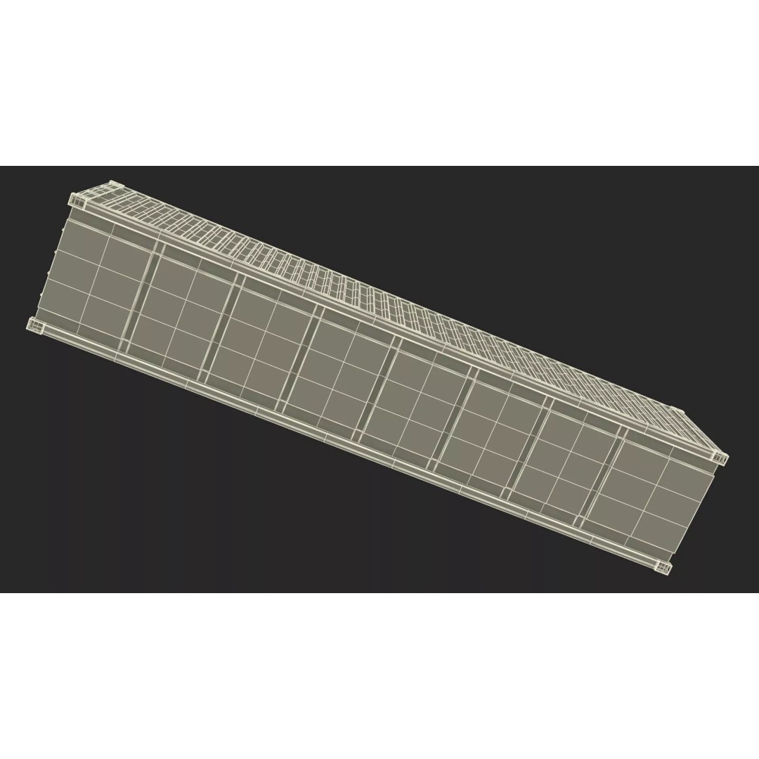 40ft Shipping Container 3D Model – Tactical Air Defense System, PBR - View 28