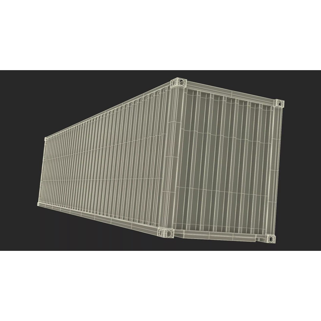 40ft Shipping Container 3D Model – Tactical Air Defense System, PBR - View 33