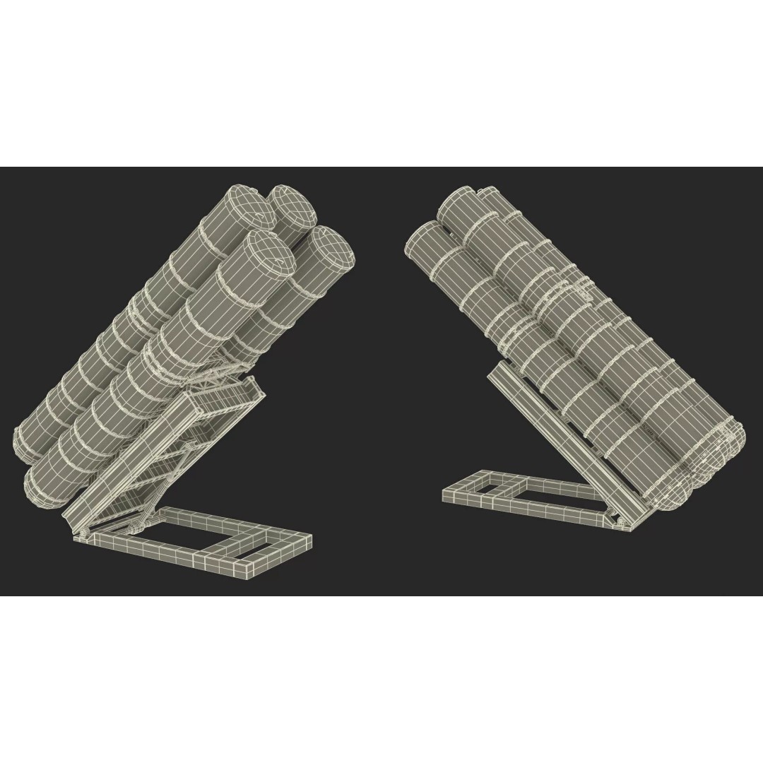 40ft Shipping Container 3D Model – Tactical Air Defense System, PBR - View 37
