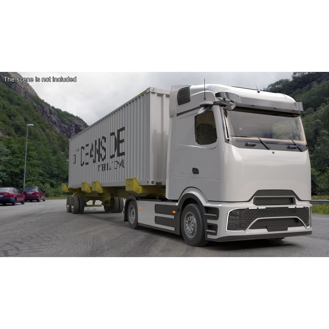 40ft Shipping Container 3D Model – Tactical Air Defense System, PBR - View 4