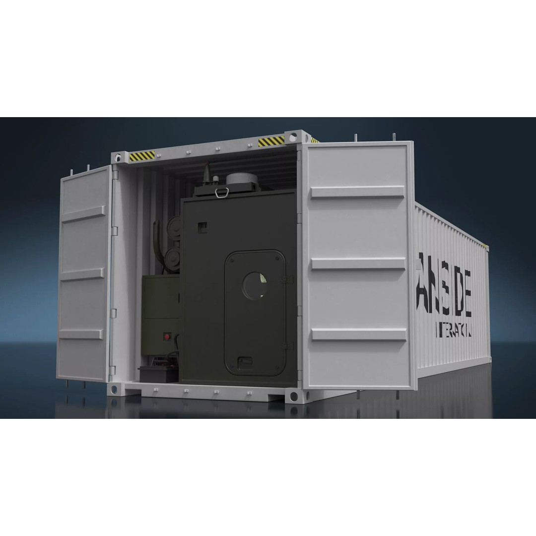 40ft Shipping Container 3D Model – Tactical Air Defense System, PBR - View 5