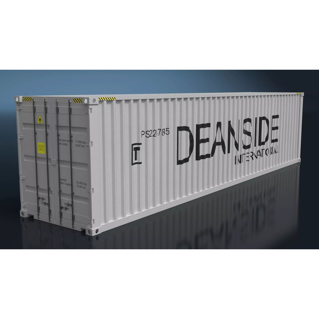 40ft Shipping Container 3D Model – Tactical Air Defense System, PBR - View 7