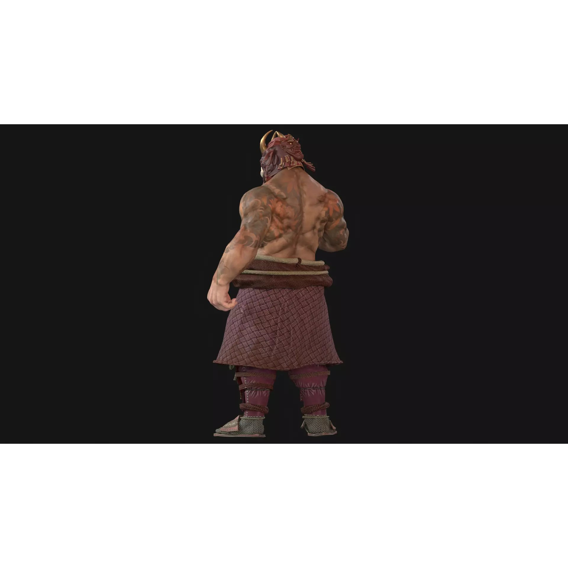 Demon Oni - Low-Poly Game-Ready 3D Model - View 12