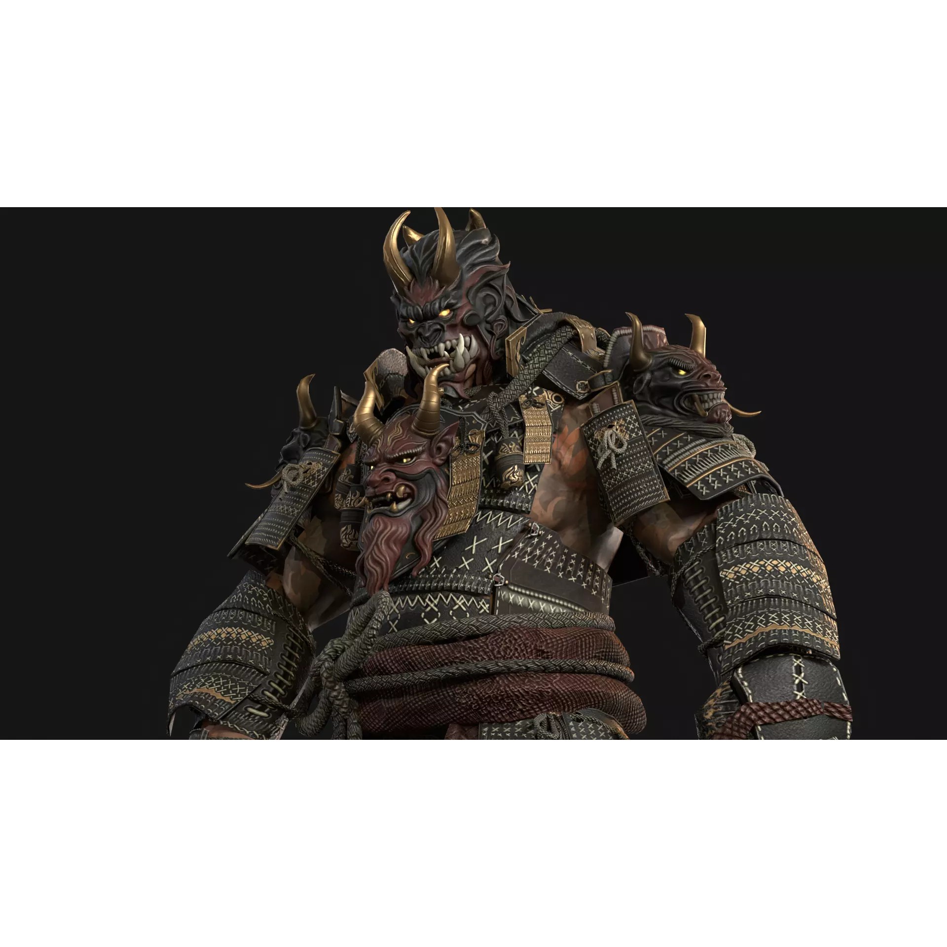 Demon Oni - Low-Poly Game-Ready 3D Model - View 15