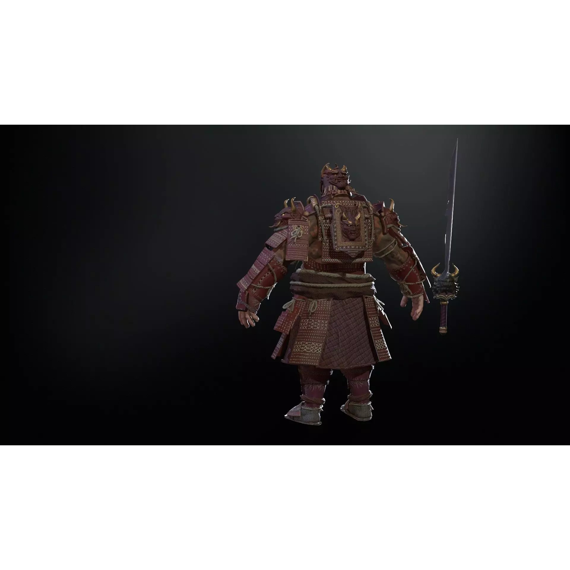 Demon Oni - Low-Poly Game-Ready 3D Model - View 19