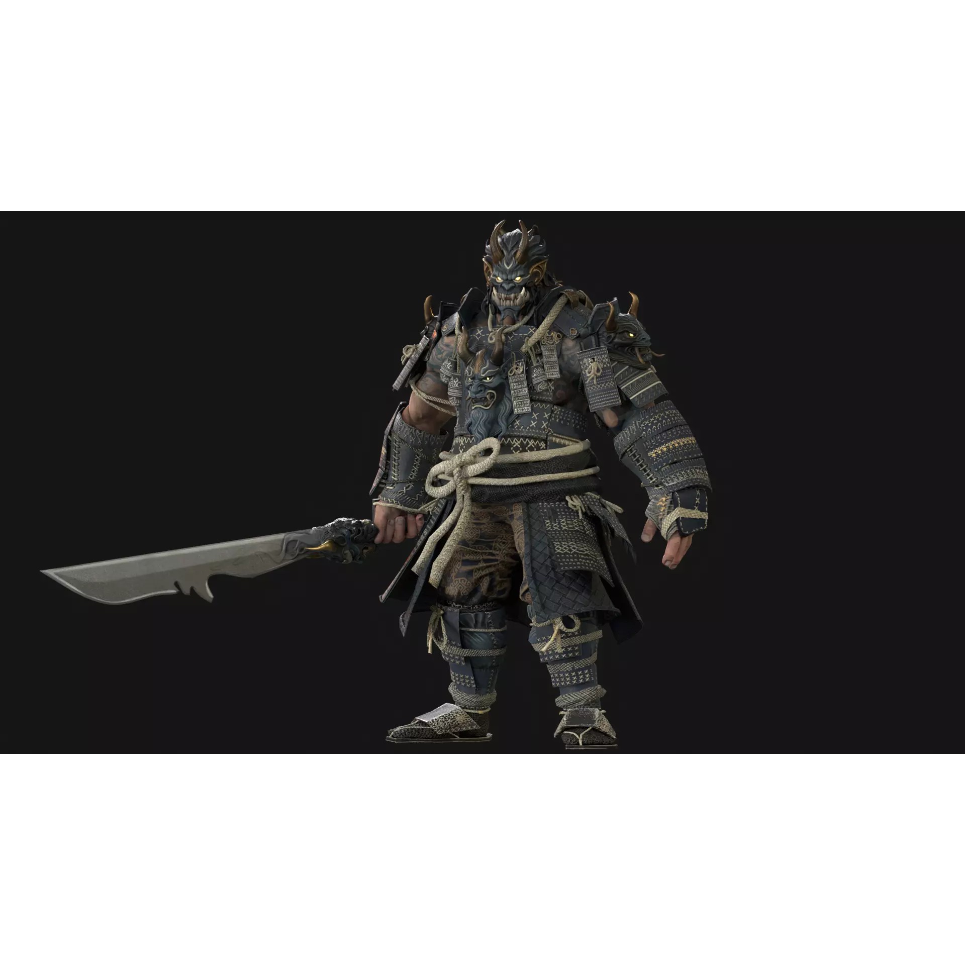Demon Oni - Low-Poly Game-Ready 3D Model - View 24