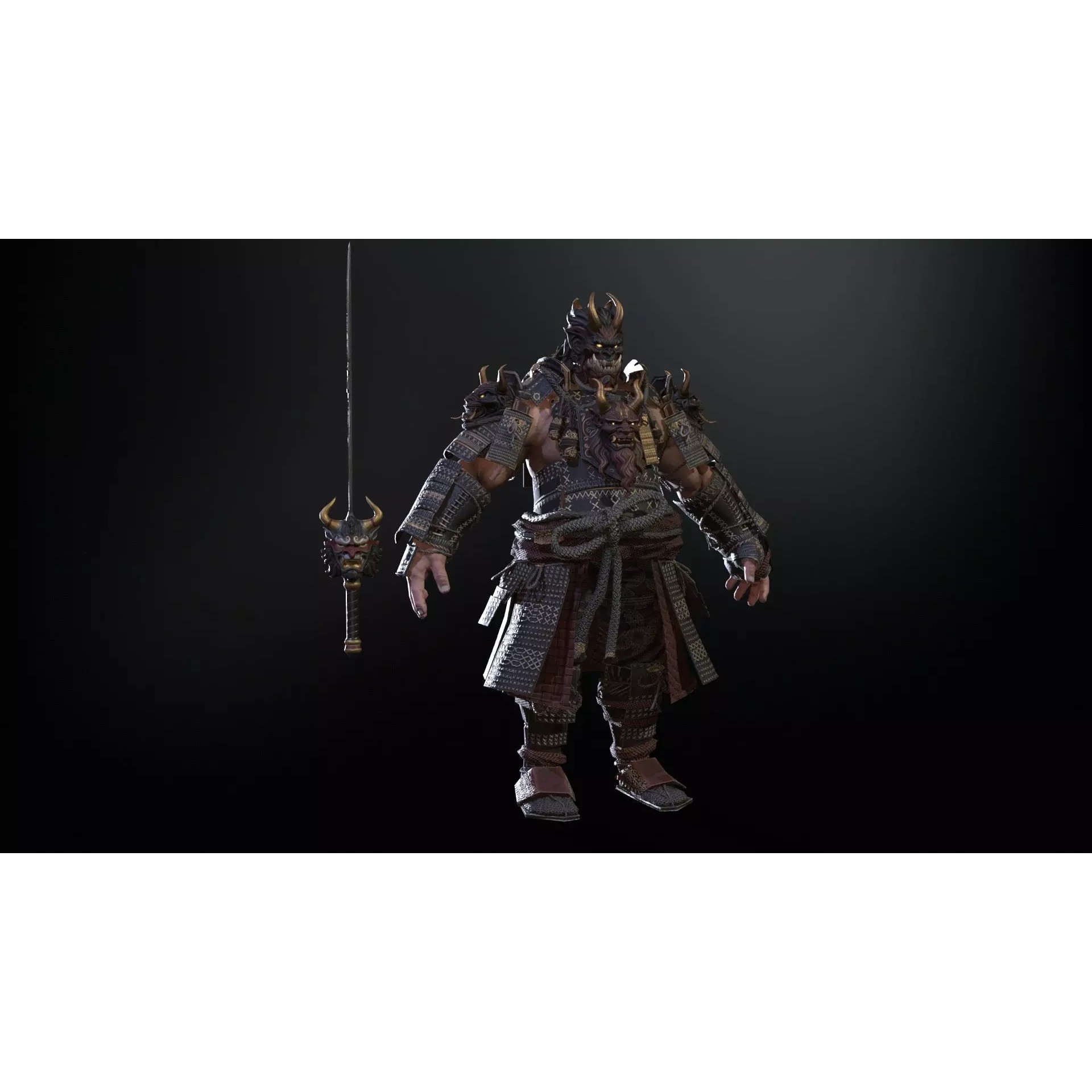 Demon Oni - Low-Poly Game-Ready 3D Model - View 27