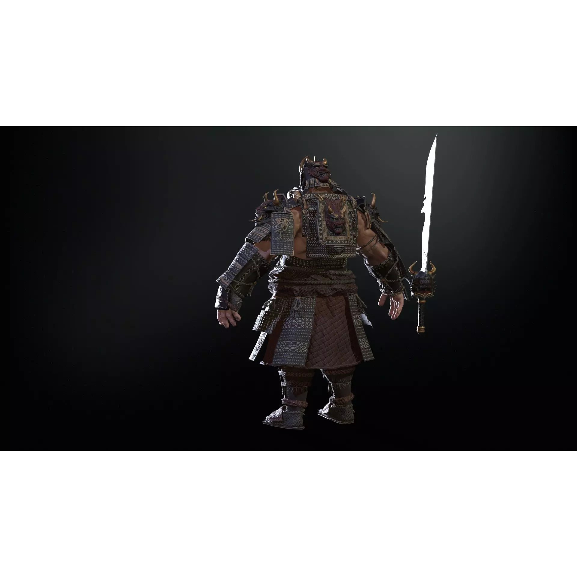Demon Oni - Low-Poly Game-Ready 3D Model - View 29