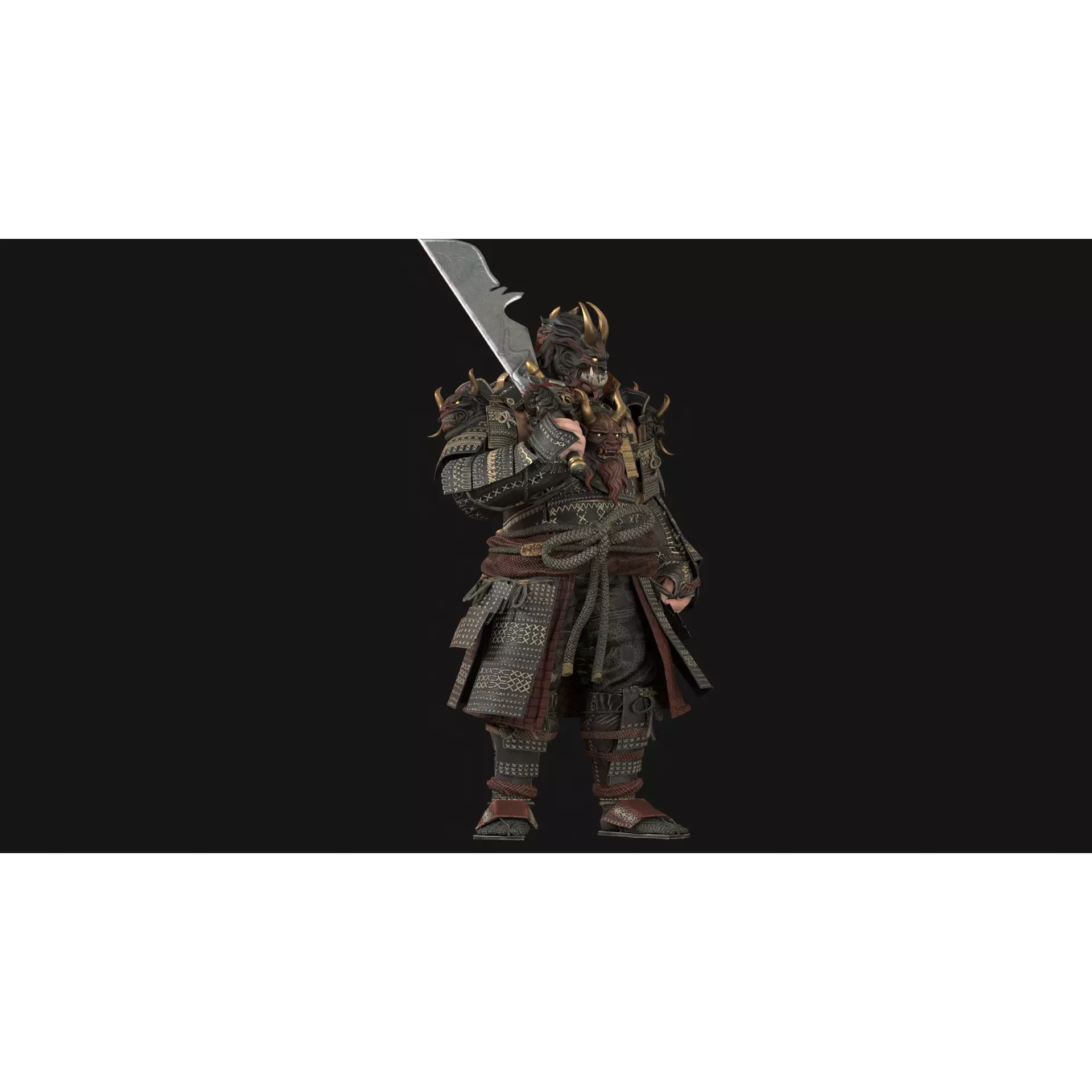 Demon Oni - Low-Poly Game-Ready 3D Model - View 30