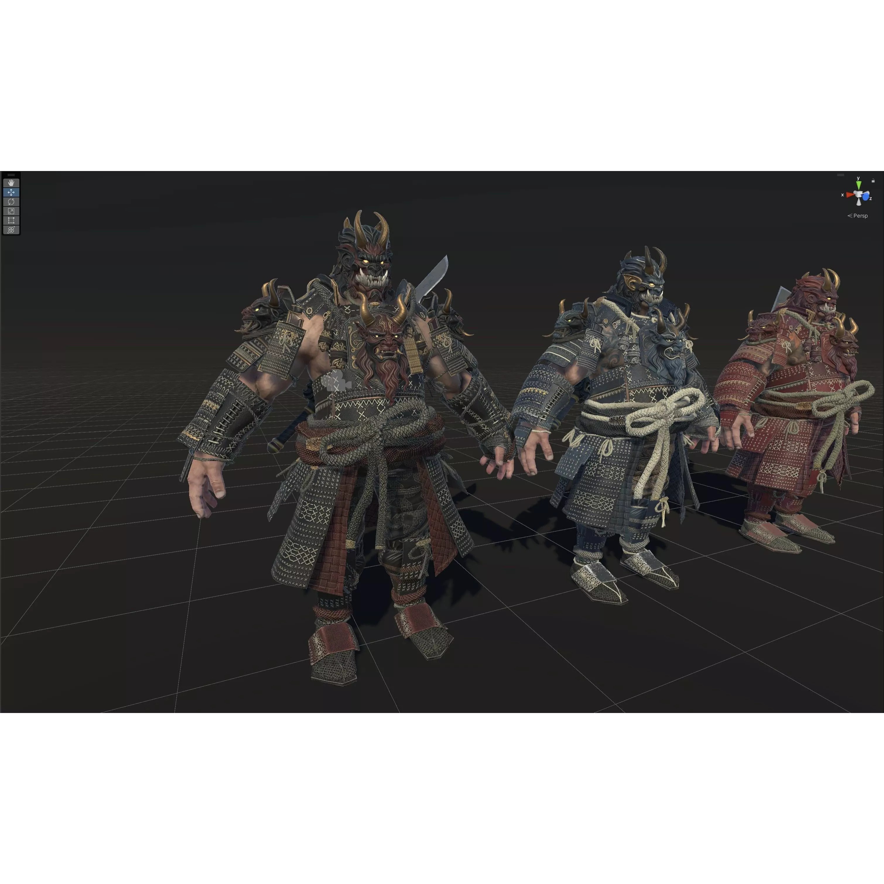 Demon Oni - Low-Poly Game-Ready 3D Model - View 47