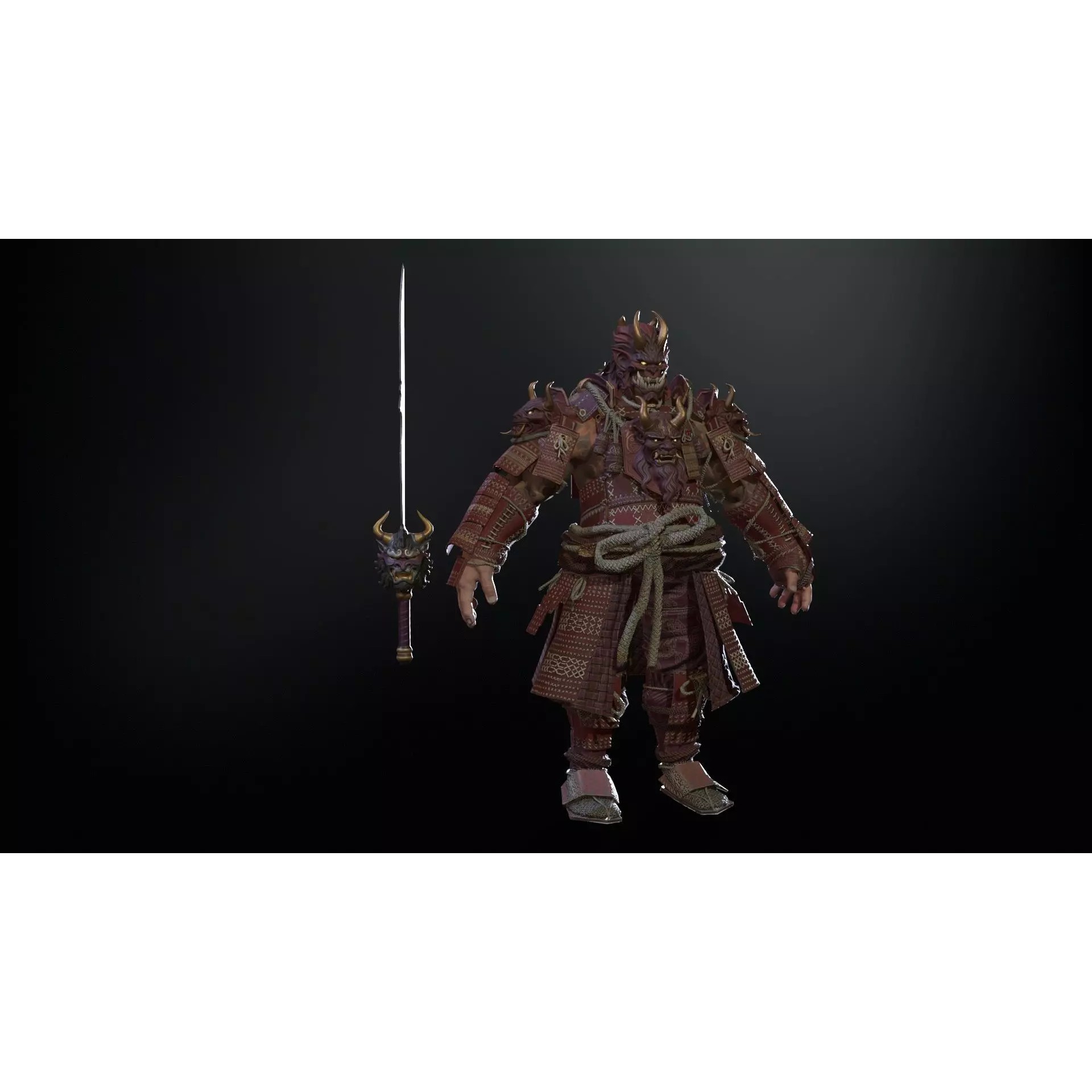 Demon Oni - Low-Poly Game-Ready 3D Model - View 7