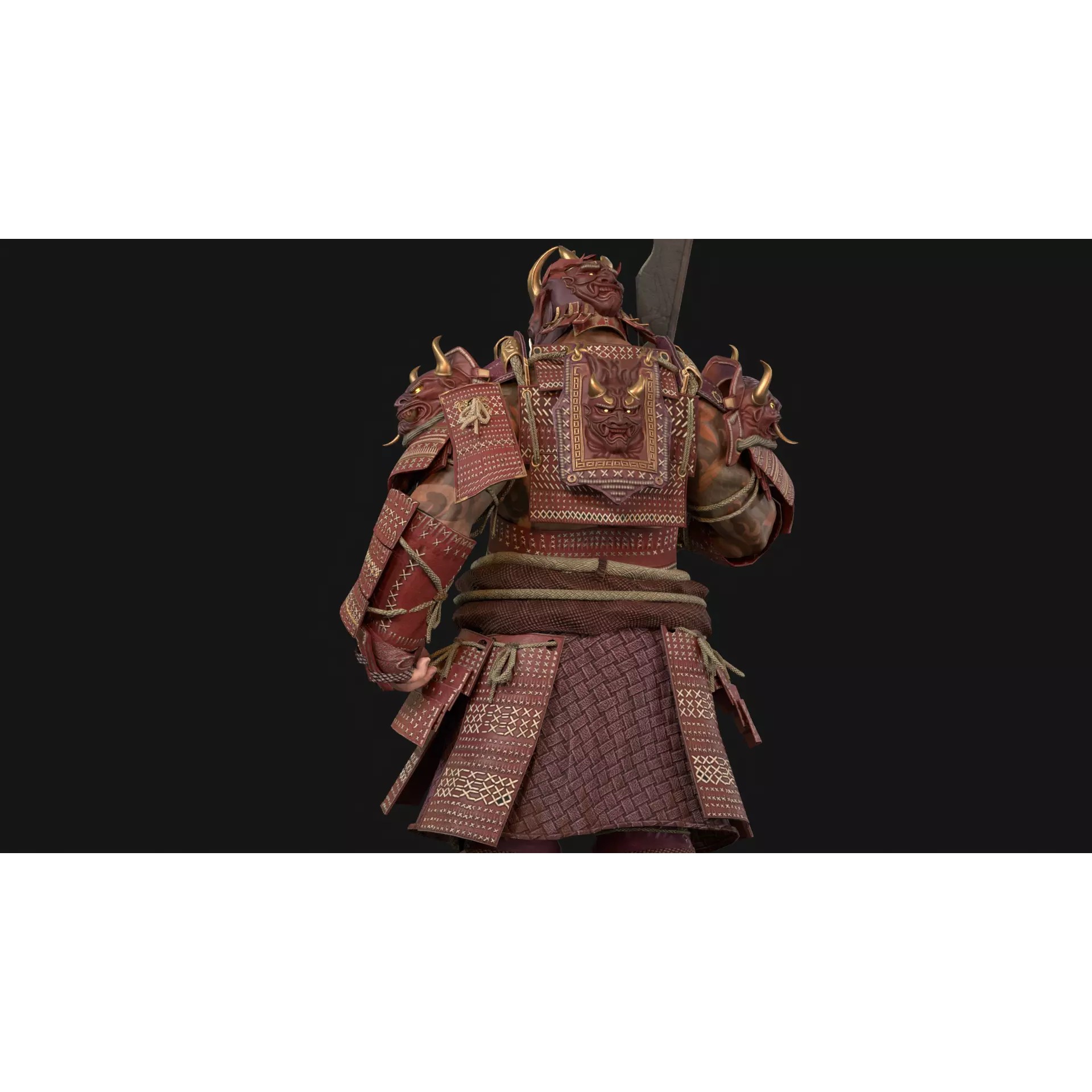 Demon Oni - Low-Poly Game-Ready 3D Model - View 9