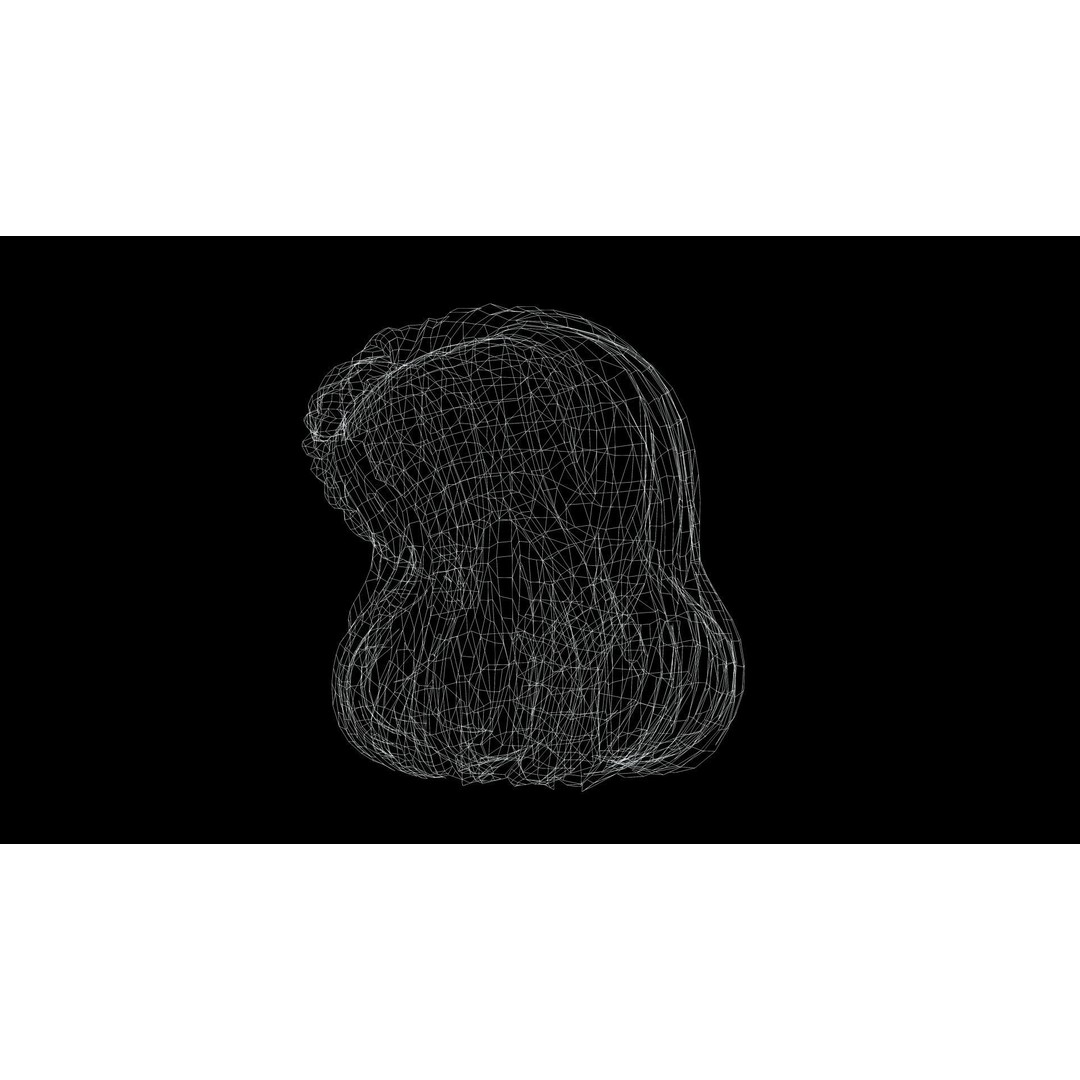 Female Short Hair 3D Model – Low Poly Braid, Game Ready FBX - View 12