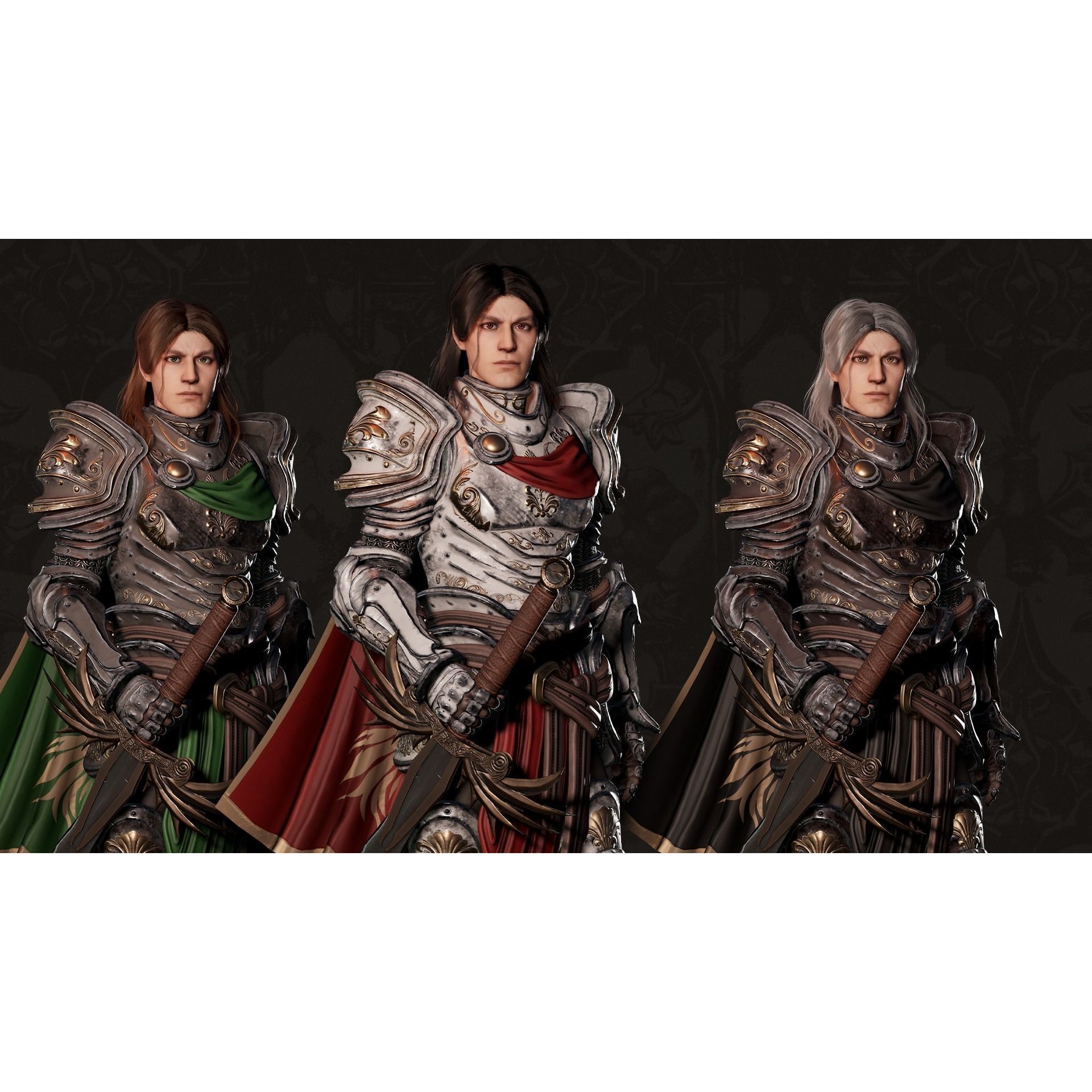 MMORPG Champion Warrior - Low-Poly Game-Ready 3D Model - View 6