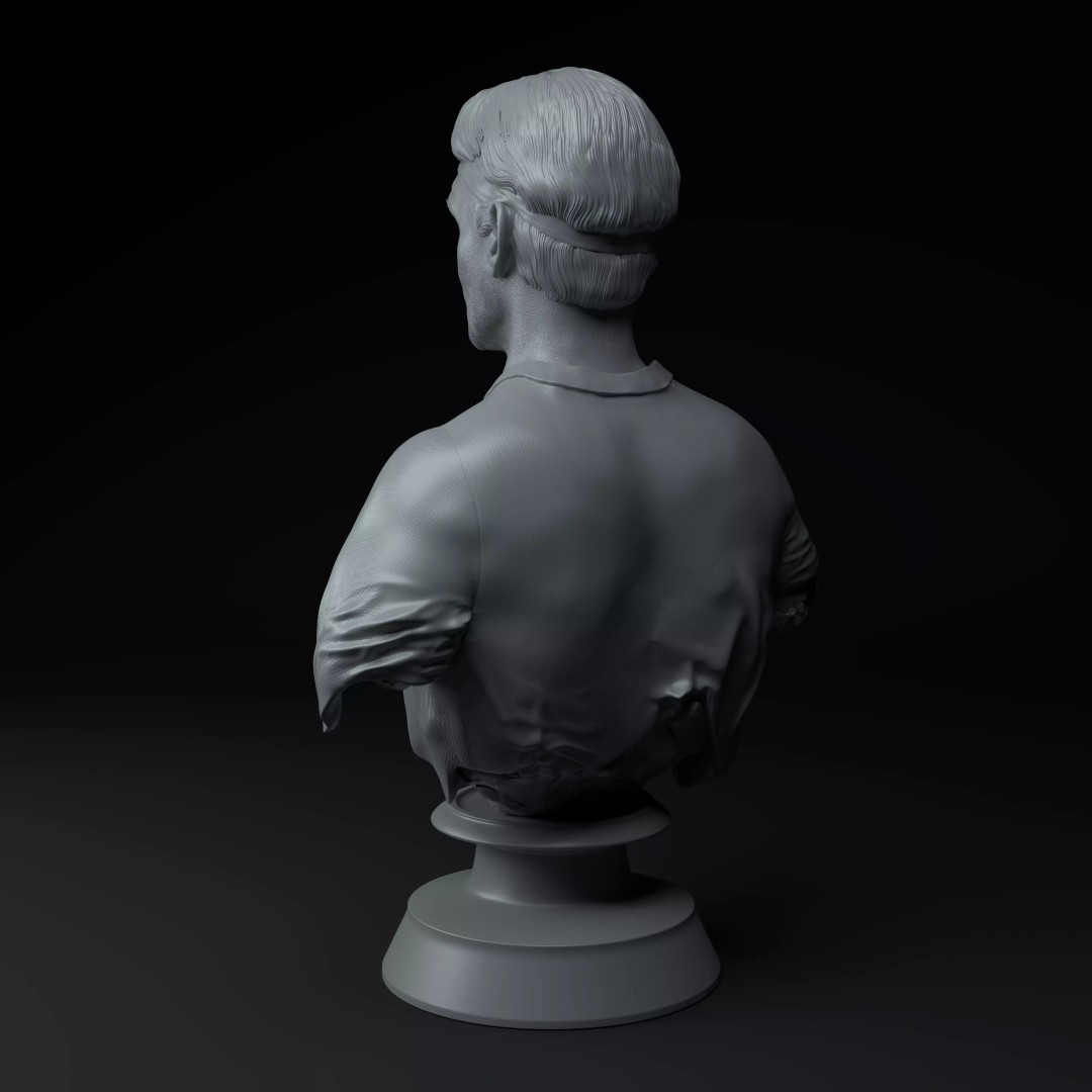 Roger Federer 3D Model – Premium Diorama with Grand Slam Trophies - View 6