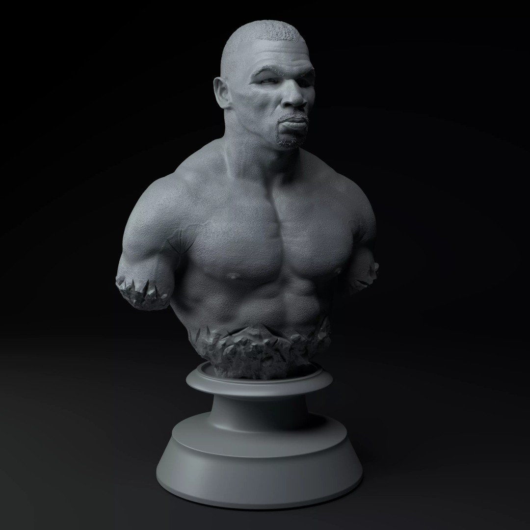 Mike Tyson Boxing Legend 3D Model – Premium Bust for 3D Printing