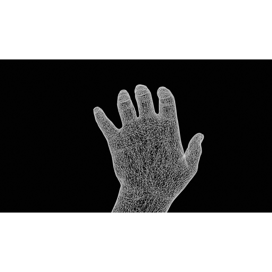Relaxed Male Hand 3D Model – Low Poly Photogrammetry Asset, FBX