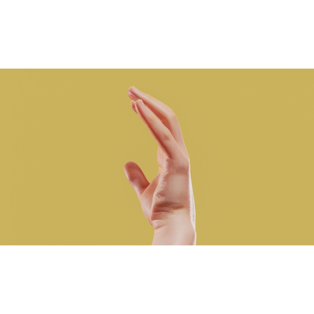 Relaxed Male Hand 3D Model – Low Poly Photogrammetry Asset, FBX - View 11