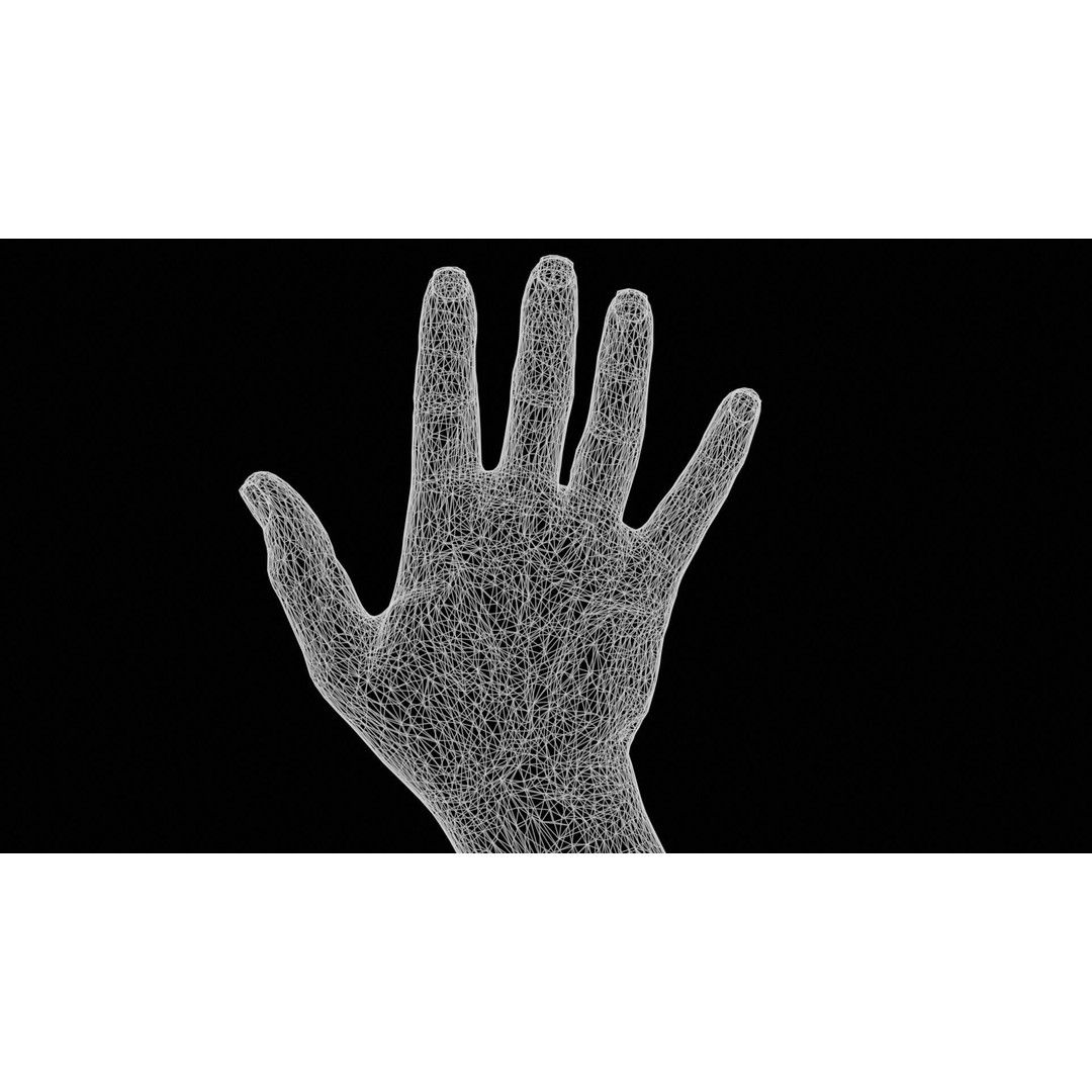 Relaxed Male Hand 3D Model – Low Poly Photogrammetry Asset, FBX - View 14