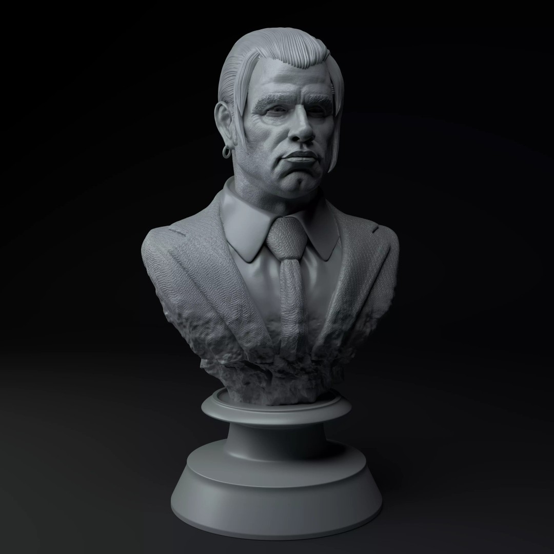 Vincent Vega 3D Model – Premium Bust for 3D Printing, STL