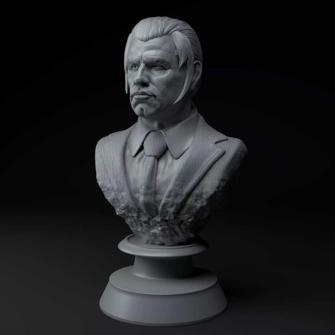 Vincent Vega 3D Model – Premium Bust for 3D Printing, STL - View 2